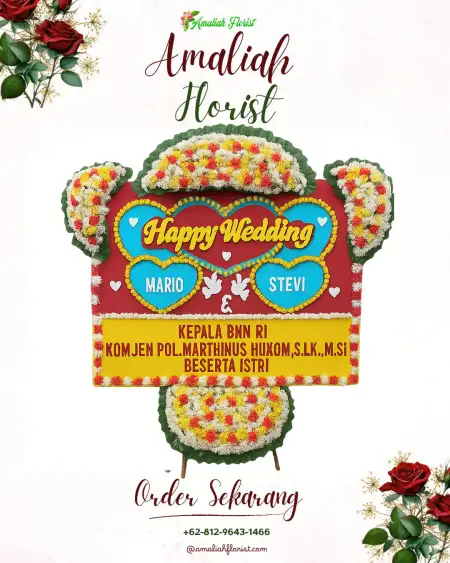 Papan Bunga Pernikahan Yamo